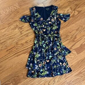 Tahari Floral Cold Shoulder Dress - in new condition